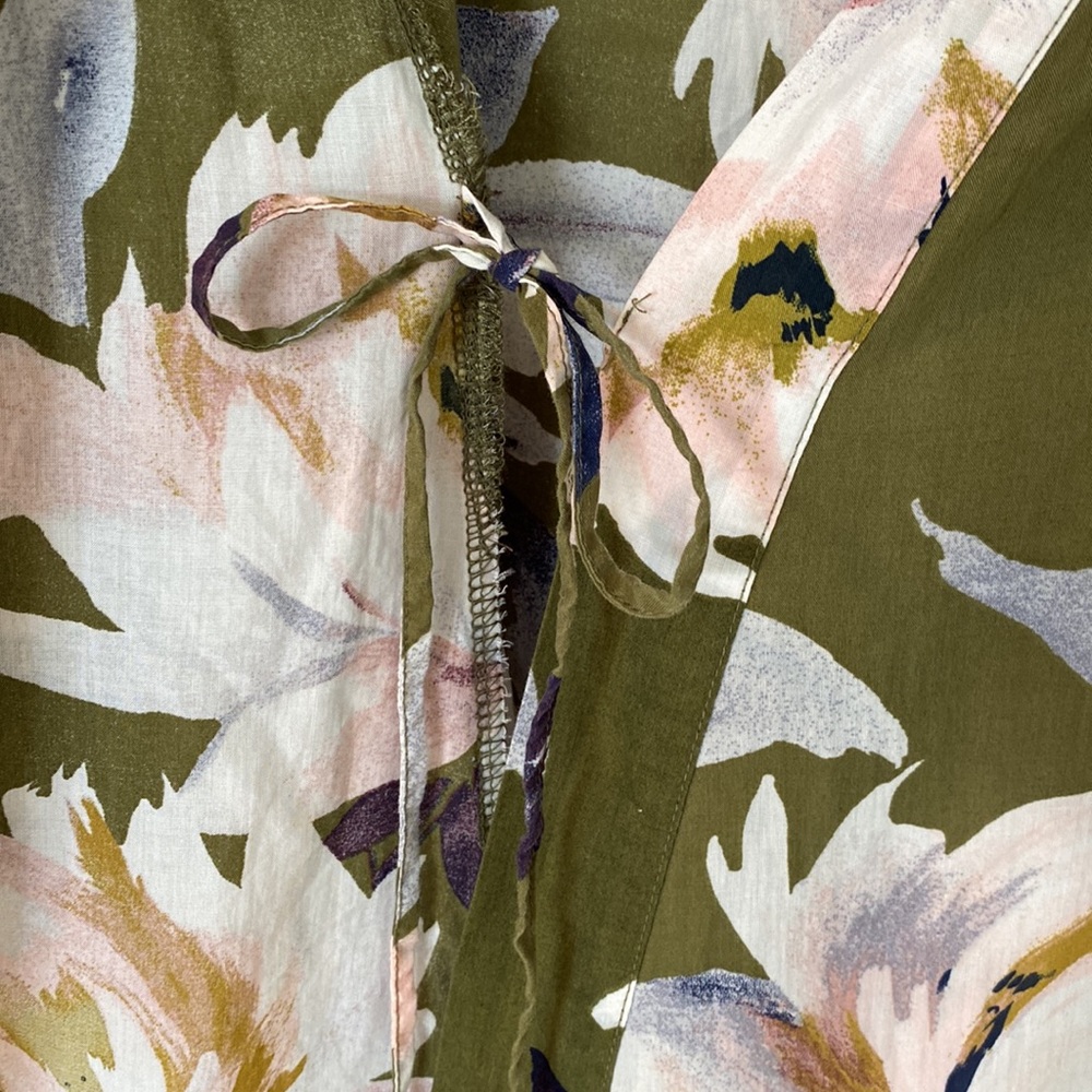 Olive Green Kimono Robe - Picture 11 of 12